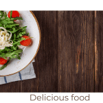 Christmas Meditation with Delcious Food plate with healthy food